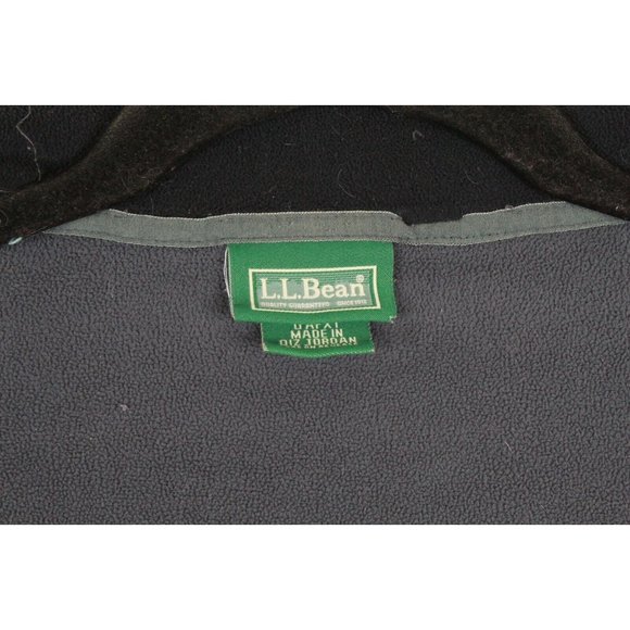 LL Bean Black Polartec Full Zip Fleece Cozy Breathable Sweater Size L - Picture 8 of 12